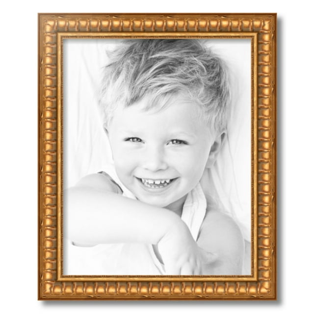 ArtToFrames 16" x 20" Gold Picture Frame, 16x20 inch Gold Wood Poster Frame (WOM-4293)