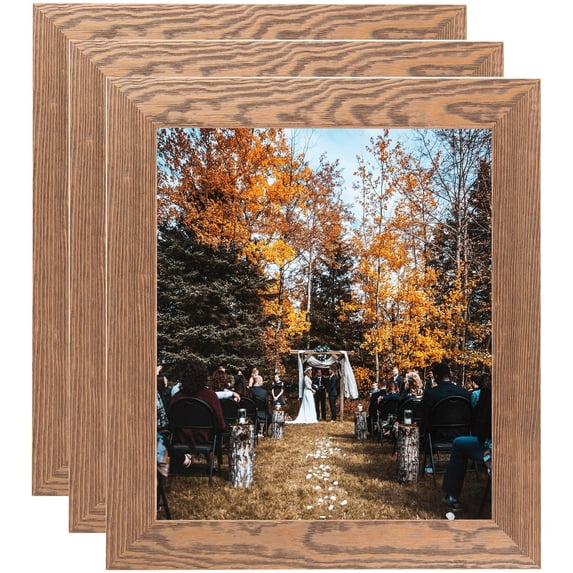 ArtToFrames 16" x 20" Honey Picture Frame, 16x20 inch Brown Wood Poster Frame (WOM-4459), 3 Pack