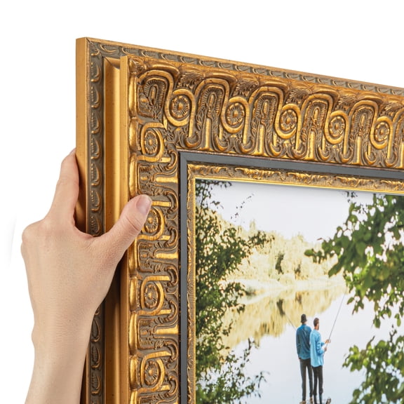 ArtToFrames 16" x 20" Imperial Loop Gilded Ornmtl Picture Frame, 16x20 inch Gold Wood Poster Frame (WOM-5248),  Pack