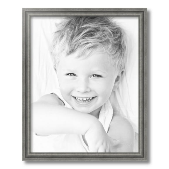 ArtToFrames 16" x 20" Muted Cold Silver Picture Frame, 16x20 inch Silver MDF Poster Frame (WOM-4682)