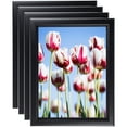 thumbnail image 1 of ArtToFrames 16" x 20" Satin Black Double Step Lip Picture Frame, 16x20 inch Black Wood Poster Frame (WOM-1418), 4 Pack, 1 of 6