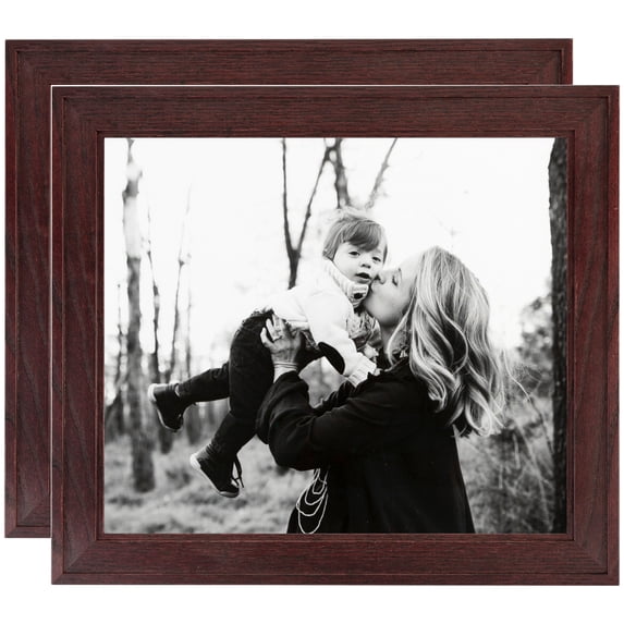 ArtToFrames 16" x 24" Cherry Picture Frame, 16x24 inch Red Wood Poster Frame (WOM-4334), 2 Pack