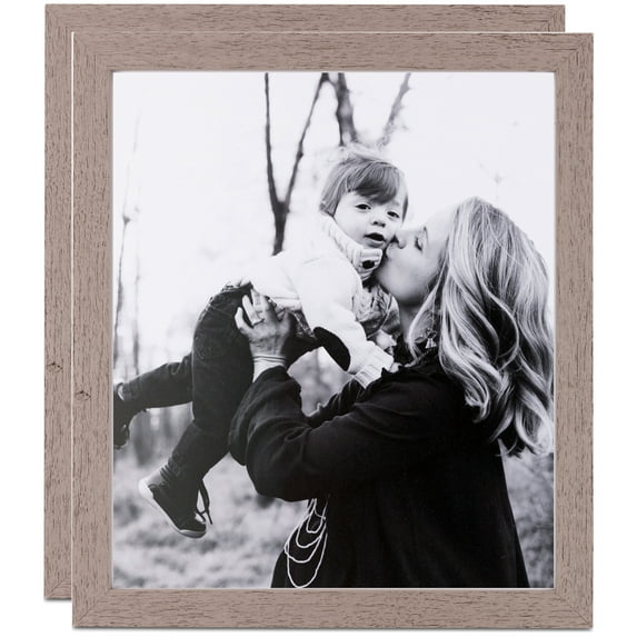 ArtToFrames 16" x 24" Gray Picture Frame, 16x24 inch Gray Wood Poster Frame (WOM-4433), 2 Pack