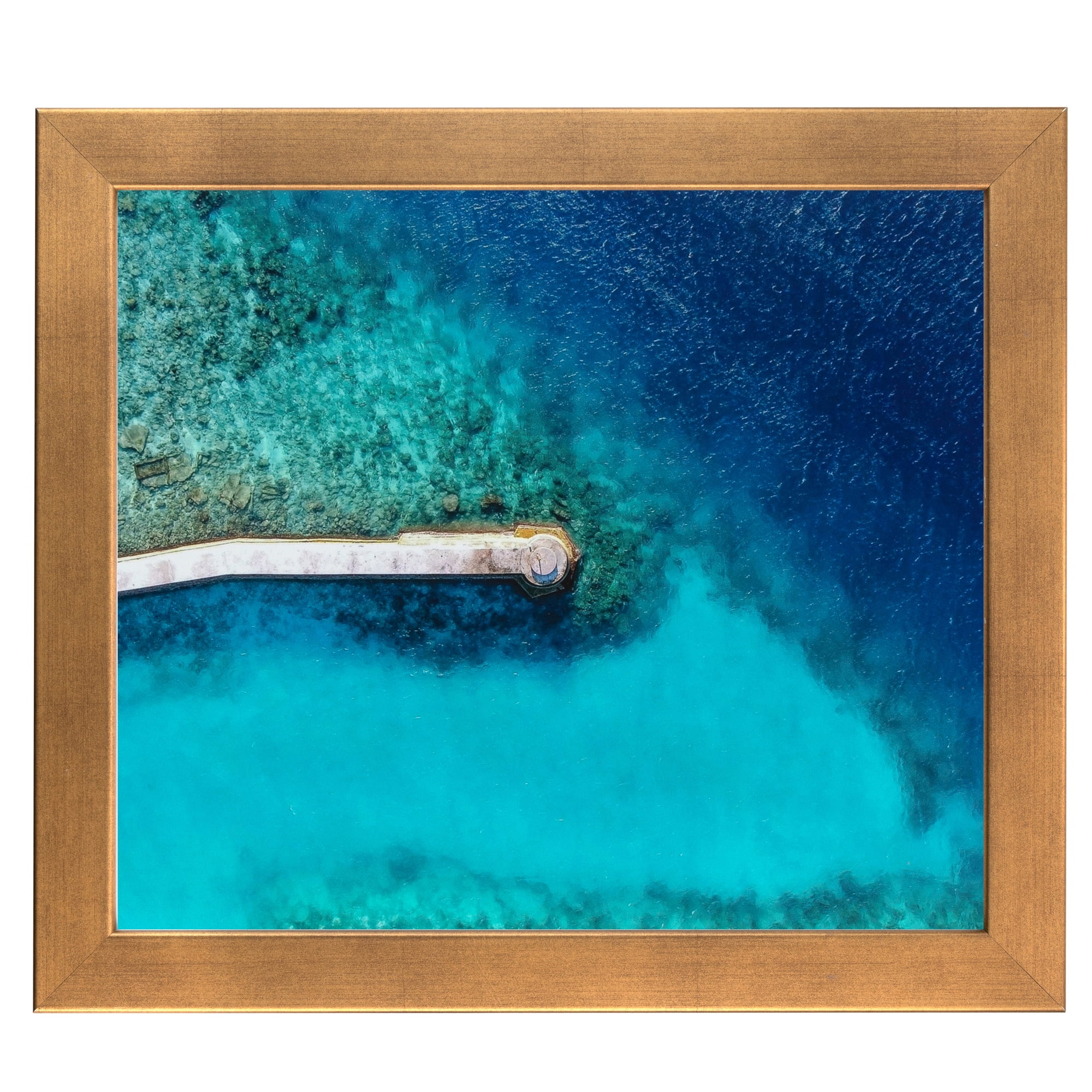 ArtToFrames 16" x 24" Muted Gold Glow Picture Frame, 16x24 inch Gold MDF Poster Frame (WOM-4670), 1 Pack