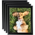 thumbnail image 1 of ArtToFrames 16" x 24" Satin Black Bull Nose Picture Frame, 16x24 inch Black Wood Poster Frame (WOM-1417), 4 Pack, 1 of 6