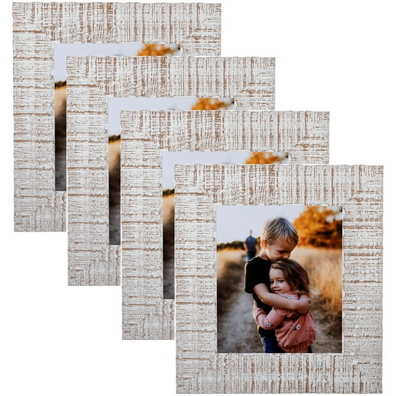 ArtToFrames 16" x 24" white wash Picture Frame, 16x24 inch Multi Wood Poster Frame (WOM-5163), 4 Pack