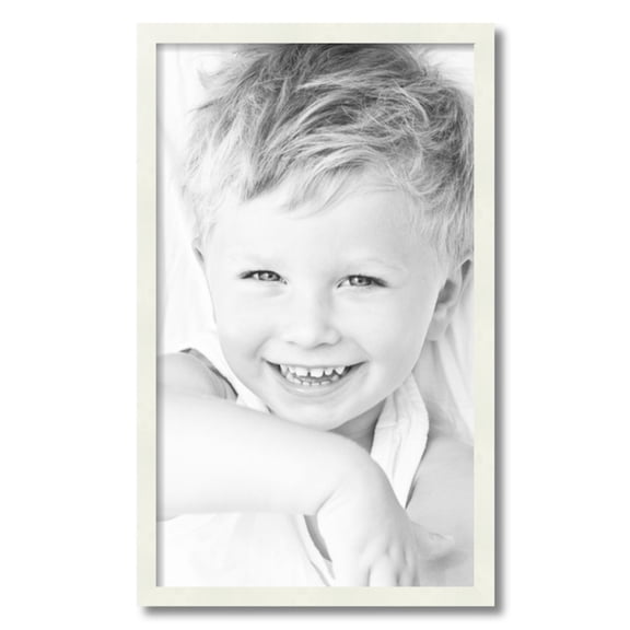 ArtToFrames 16" x 27" White Picture Frame, 16x27 inch White Wood Poster Frame (WOM-5138)