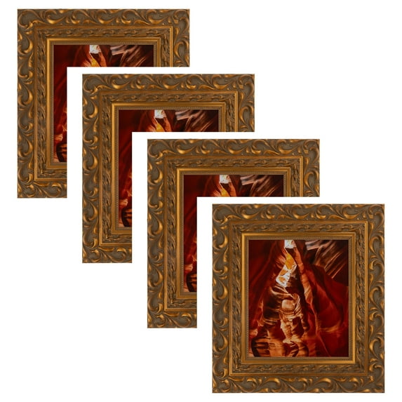 ArtToFrames 16" x 27" traditional gold Picture Frame, 16x27 inch Multi Wood Poster Frame (WOM-5164), 4 Pack