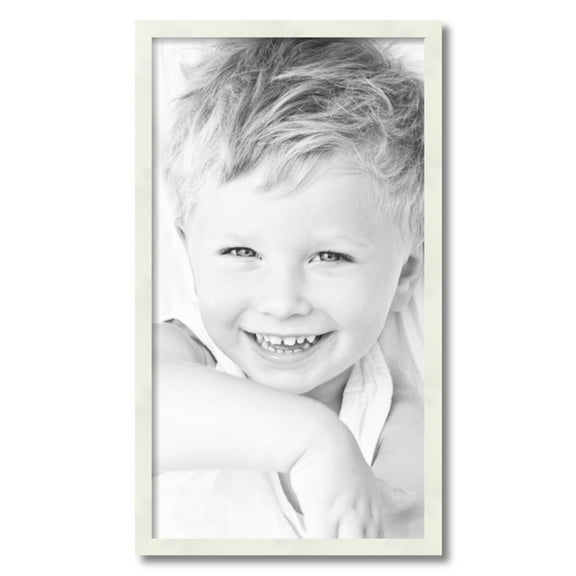 ArtToFrames 16" x 29" White Picture Frame, 16x29 inch White Wood Poster Frame (WOM-5140)