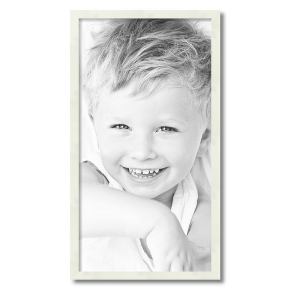 ArtToFrames 16" x 30" White Picture Frame, 16x30 inch White Wood Poster Frame (WOM-5140)