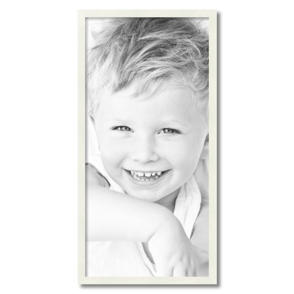 ArtToFrames 16" x 33" White Picture Frame, 16x33 inch White Wood Poster Frame (WOM-5138)