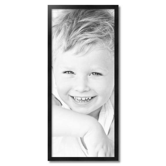 ArtToFrames 16" x 37" Black Picture Frame, 16x37 inch Black Wood Poster Frame (WOM-5141)