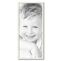 ArtToFrames 16" x 37" White Picture Frame, 16x37 inch White Wood Poster Frame (WOM-5140)