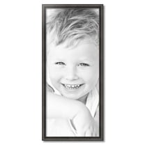 ArtToFrames 16" x 38" Antique Black Picture Frame, 16x38 inch Black Wood Poster Frame (WOM-5106)