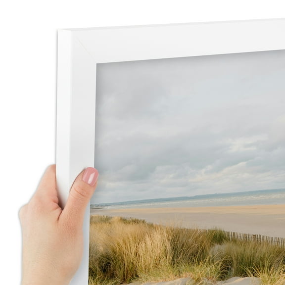 ArtToFrames 16" x 39" White Picture Frame, 16x39 inch White MDF Poster Frame (WOM-3930),  Pack