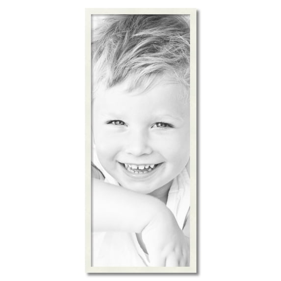 ArtToFrames 16" x 40" White Picture Frame, 16x40 inch White Wood Poster Frame (WOM-5138)