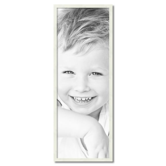 ArtToFrames 16" x 45" White Picture Frame, 16x45 inch White Wood Poster Frame (WOM-5140)