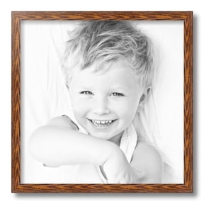 ArtToFrames 16x16 Inch Honey Picture Frame, This Brown Wood Poster Frame is Great for Your Art or Photos, Comes with Regular Glass (4380)