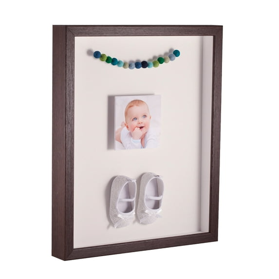 ArtToFrames 16x16 Inch Shadow Box Picture Frame, with a Verlinga Brown 1 Wide Shadowbox frame and Chantilly Mat Backing (4656)