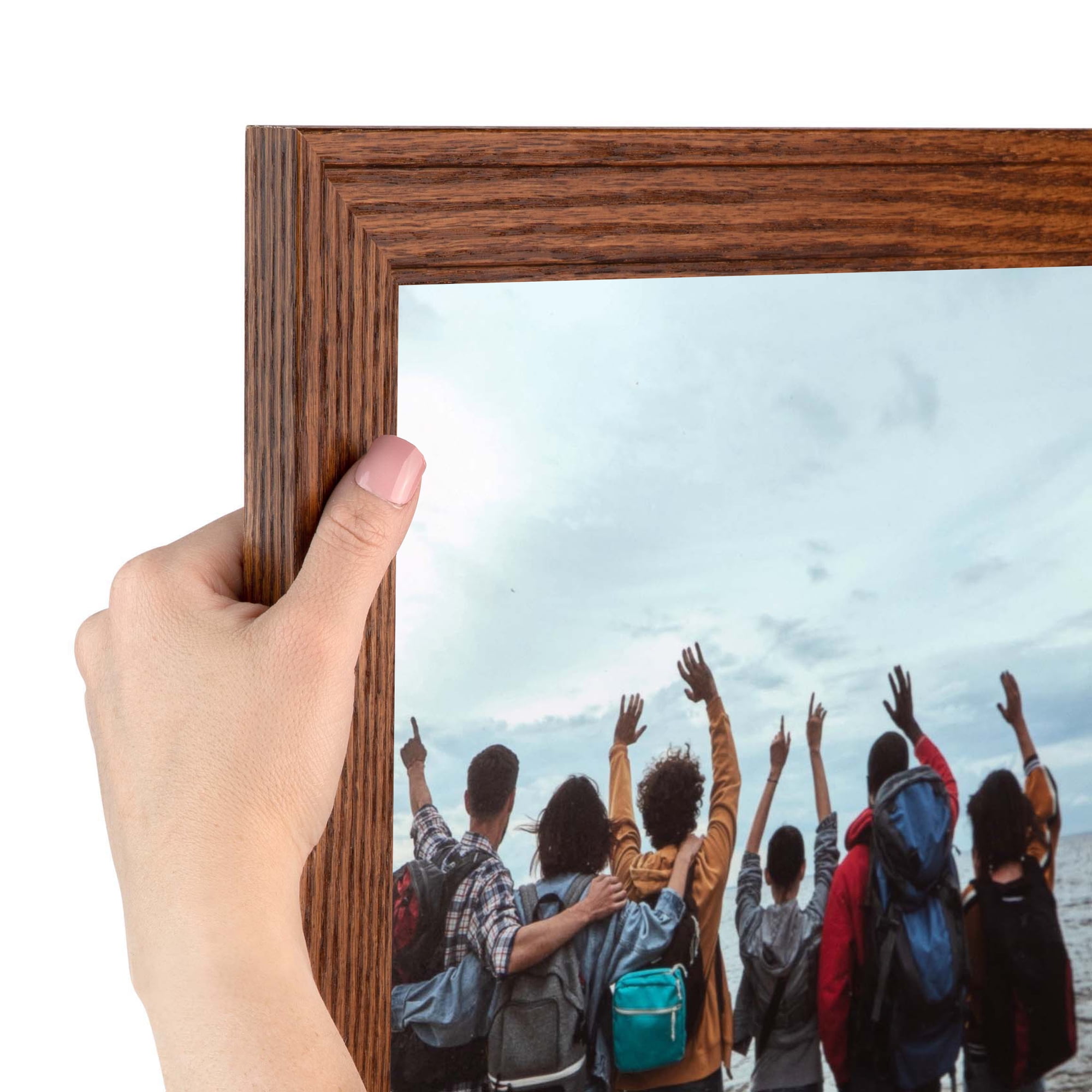 ArtToFrames 16x16 Inch Walnut Picture Frame, This Brown Wood Poster ...