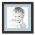 thumbnail image 1 of ArtToFrames 16x16" Matted Picture Frame with 12x12" Single Mat Photo Opening Framed in 1.25" Black Stain on Solid Red Oak and 2" Baby Blue Mat (FWM-4083-16x16), 1 of 8