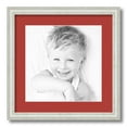 thumbnail image 1 of ArtToFrames 16x16 Matted Picture Frame with 12x12 Single Mat Photo Opening Framed in 1.25 Off White Wash on Ash and 2 Deep Red Mat (FWM-4098-16x16), 1 of 8