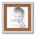thumbnail image 1 of ArtToFrames 16x16 Matted Picture Frame with 12x12 Single Mat Photo Opening Framed in 1.25 Off White Wash on Ash and 2 Paloma Mat (FWM-4098-16x16), 1 of 8