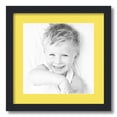 thumbnail image 1 of ArtToFrames 16x16" Matted Picture Frame with 12x12" Single Mat Photo Opening Framed in 1.25" Satin Black and 2" Canary Mat (FWM-3926-16x16), 1 of 8