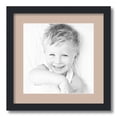 thumbnail image 1 of ArtToFrames 16x16 Matted Picture Frame with 12x12 Single Mat Photo Opening Framed in 1.25 Satin Black and 2 Grey Beige Mat (FWM-3926-16x16), 1 of 8