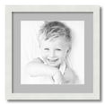 thumbnail image 1 of ArtToFrames 16x16" Matted Picture Frame with 12x12" Single Mat Photo Opening Framed in 1.25" Satin White Frame and 2" TV Grey Mat (FWM-3966-16x16), 1 of 8