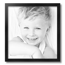ArtToFrames 16x17" Black Picture Frame, Black Wood Poster Frame, with Regular Glass and 2 (FBPL-5141)