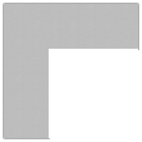 ArtToFrames 16x17" TV Grey Custom Mat for Picture Frame with Opening for 12x13" Photos. Mat Only, Frame Not Included (MAT-150)
