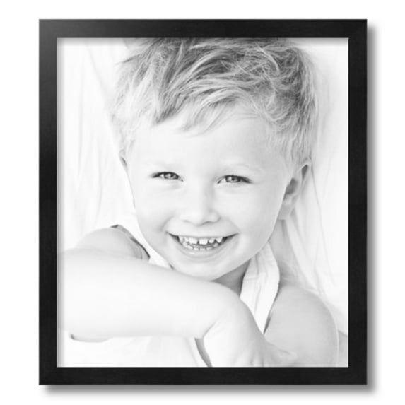 ArtToFrames 16x18" Black Picture Frame, Black Wood Poster Frame, with Regular Glass and 2 (FBPL-5141)