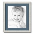 thumbnail image 1 of ArtToFrames 16x18 Matted Picture Frame with 12x14 Single Mat Photo Opening Framed in 1.25 Off White Wash on Ash and 2 Dutch Blue Mat (FWM-4098-16x18), 1 of 8