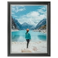 thumbnail image 1 of ArtToFrames 16x20" Black Velvet with Silver - 1.25" Picture Frame, Black MDF Poster Frame, with Regular Acrylic and Foam Backing 3/16 inch (FBPL-4691), 1 of 8