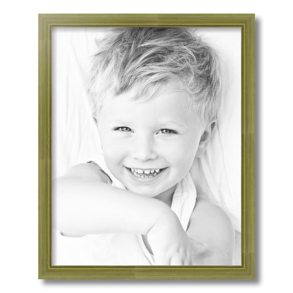 ArtToFrames 16x20 Inch Antique Green Picture Frame, This Green Wood Poster Frame is Great for Your Art or Photos, Comes with 060 Plexi Glass (4957)
