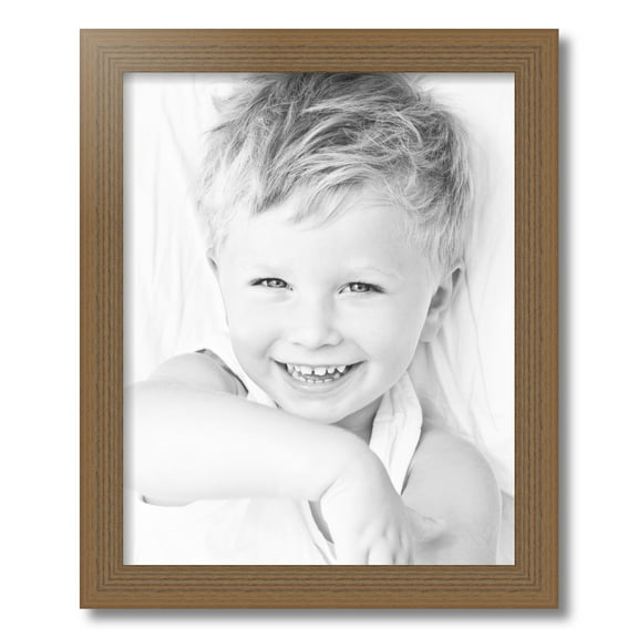 ArtToFrames 16x20 Inch Honey Picture Frame, This Brown Wood Poster Frame is Great for Your Art or Photos, Comes with 060 Plexi Glass (4459)