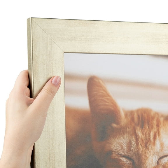 ArtToFrames 16x20 Inch Muted Prosecco Gold Picture Frame, This Gold MDF Poster Frame is Great for Your Art or Photos, Comes with 060 Plexi Glass (4678)