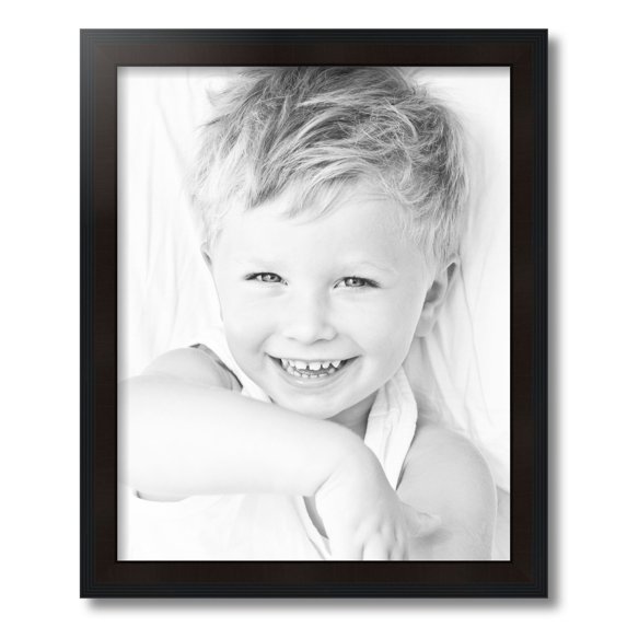 ArtToFrames 16x20 Inch Windsor Walnut Picture Frame, This Brown MDF Poster Frame is Great for Your Art or Photos, Comes with 060 Plexi Glass (4689)
