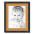 thumbnail image 1 of ArtToFrames 16x20 Matted Picture Frame with 12x16 Single Mat Photo Opening Framed in 1.25 Black Stain on Solid Red Oak and 2 Amber Mat (FWM-4083-16x20), 1 of 8