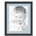 thumbnail image 1 of ArtToFrames 16x20" Matted Picture Frame with 12x16" Single Mat Photo Opening Framed in 1.25" Black Stain on Solid Red Oak and 2" Baby Blue Mat (FWM-4083-16x20), 1 of 8