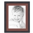 thumbnail image 1 of ArtToFrames 16x20" Matted Picture Frame with 12x16" Single Mat Photo Opening Framed in 1.25" Black Stain on Solid Red Oak and 2" Brique Mat (FWM-4083-16x20), 1 of 8