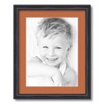 thumbnail image 1 of ArtToFrames 16x20 Matted Picture Frame with 12x16 Single Mat Photo Opening Framed in 1.25 Black Stain on Solid Red Oak and 2 Red Orange Mat (FWM-4083-16x20), 1 of 8