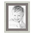 thumbnail image 1 of ArtToFrames 16x20" Matted Picture Frame with 12x16" Single Mat Photo Opening Framed in 1.25" Off White Wash on Ash and 2" Pewter Mat (FWM-4098-16x20), 1 of 8