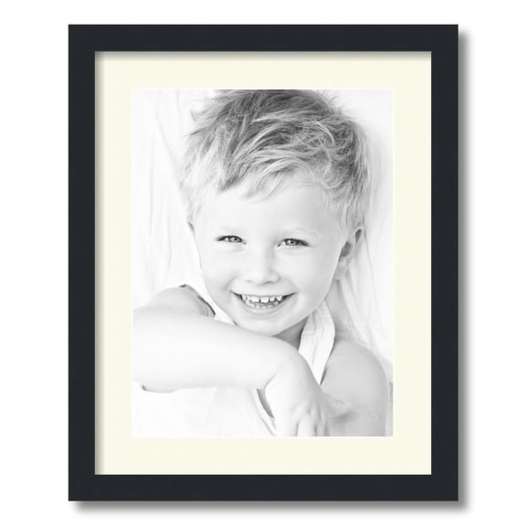 ArtToFrames 16x20 Matted Picture Frame with 12x16 Single Mat Photo Opening Framed in 1.25 Satin Black and 2 Brilliant White Mat (FWM-3926-16x20)