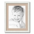 thumbnail image 1 of ArtToFrames 16x20 Matted Picture Frame with 12x16 Single Mat Photo Opening Framed in 1.25 Satin White Frame and 2 Grey Beige Mat (FWM-3966-16x20), 1 of 8