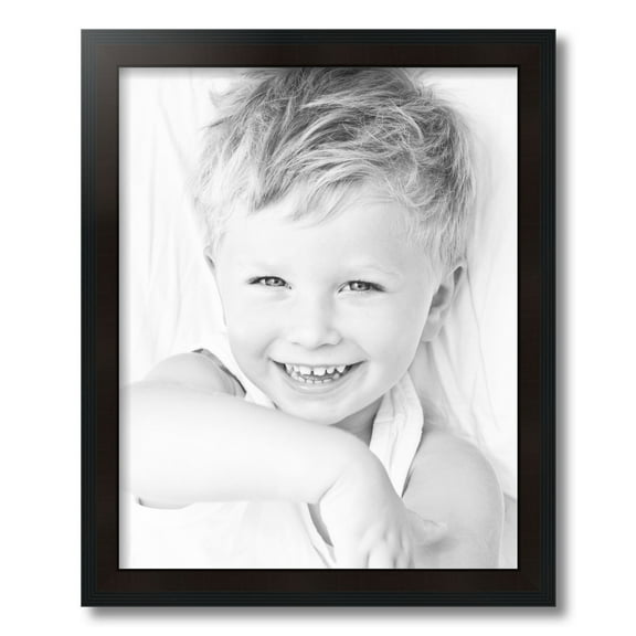 ArtToFrames 16x20" Windsor Walnut Picture Frame, Brown MDF Poster Frame, with Regular Acrylic and Foam Backing 3/16 inch (FBPL-4689)