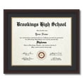 thumbnail image 1 of ArtToFrames 16x20 inch Diploma Frame - Framed in Traditional Cherry with Steps with Black and Gold Mats, Comes with Regular Plexi Glass and Sawtooth Hanger for Wall Hanging (D-4165-16x20), 1 of 4