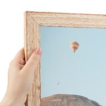 ArtToFrames 16x21 inch Knotty Pines Pecan with White Wash Picture Frame, White 16" x 21" Wood Poster Frame (WOM-4771) 1234