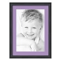 thumbnail image 1 of ArtToFrames 16x22" Matted Picture Frame with 12x18" Single Mat Photo Opening Framed in 1.25" Black Stain on Solid Red Oak and 2" Lavender Mist Mat (FWM-4083-16x22), 1 of 8